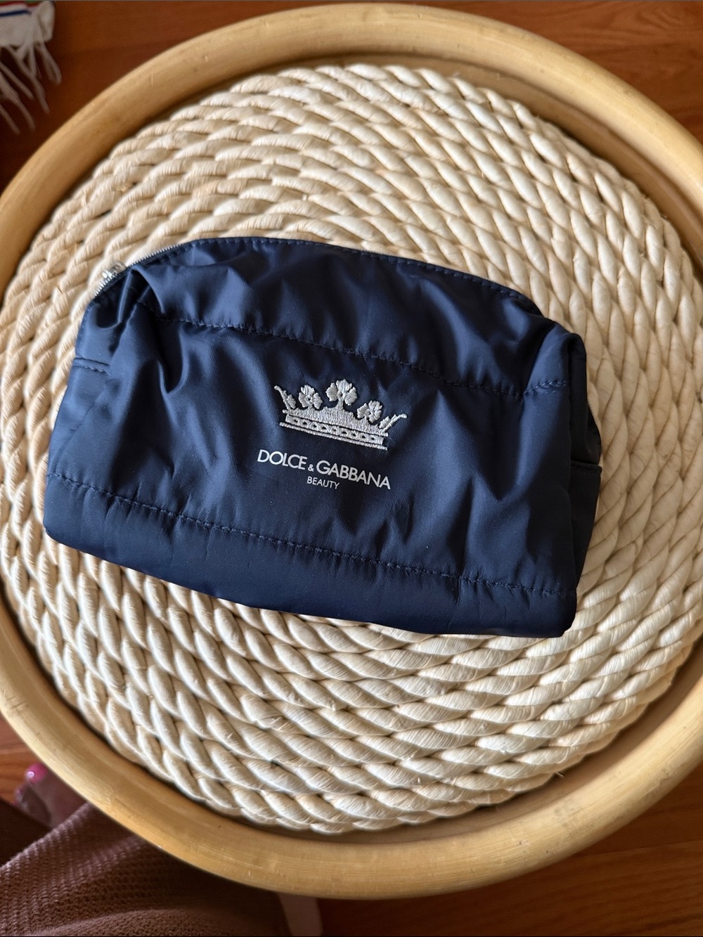 Dolce & Gabbana Black Crown Logo Makeup Pouch beauty